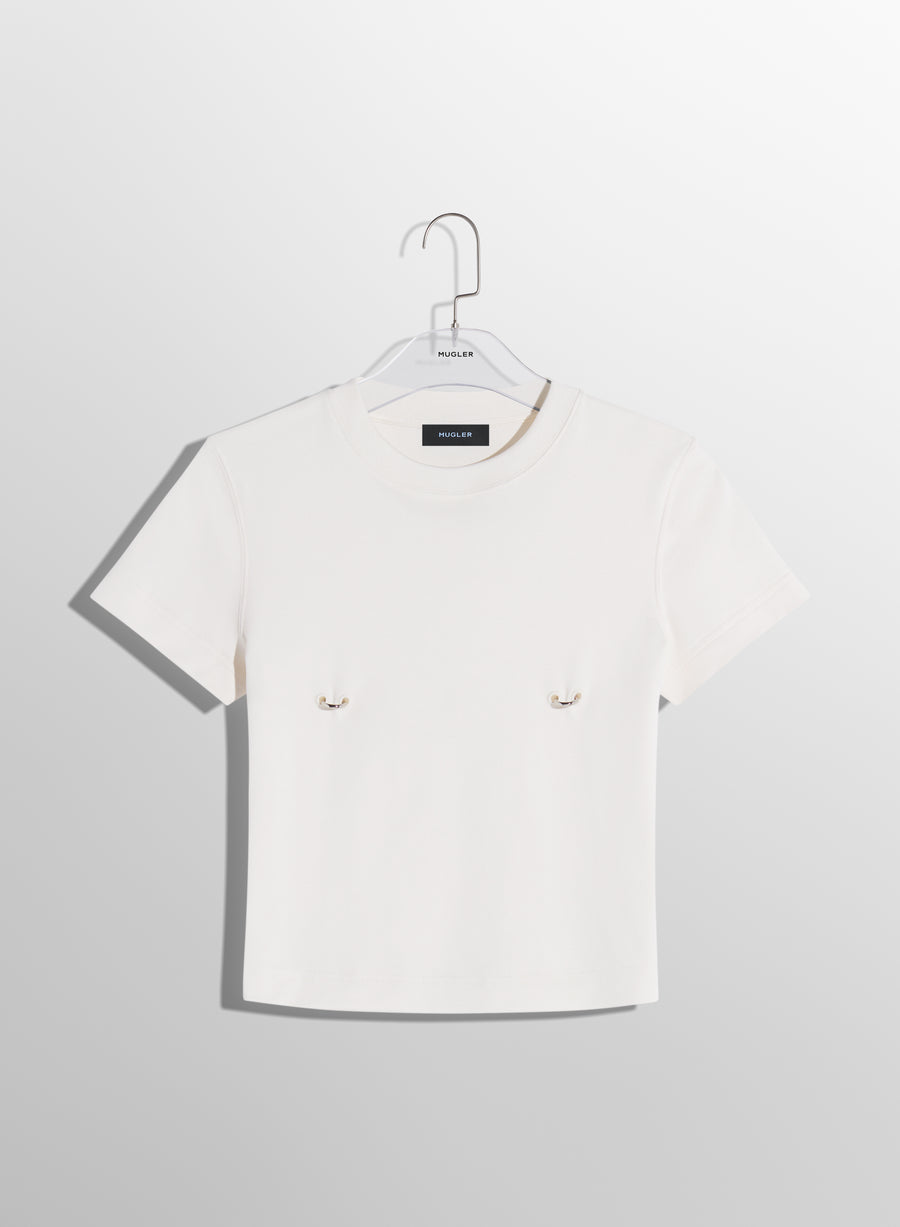 off-white pierced baby t-shirt