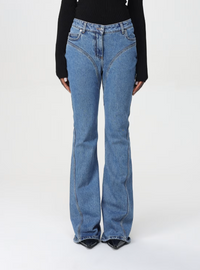 blue flared jeans