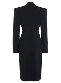 black mugler signature coat