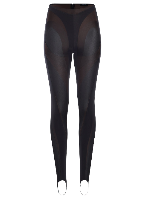 multi layered black leggings