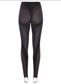 multi layered black leggings