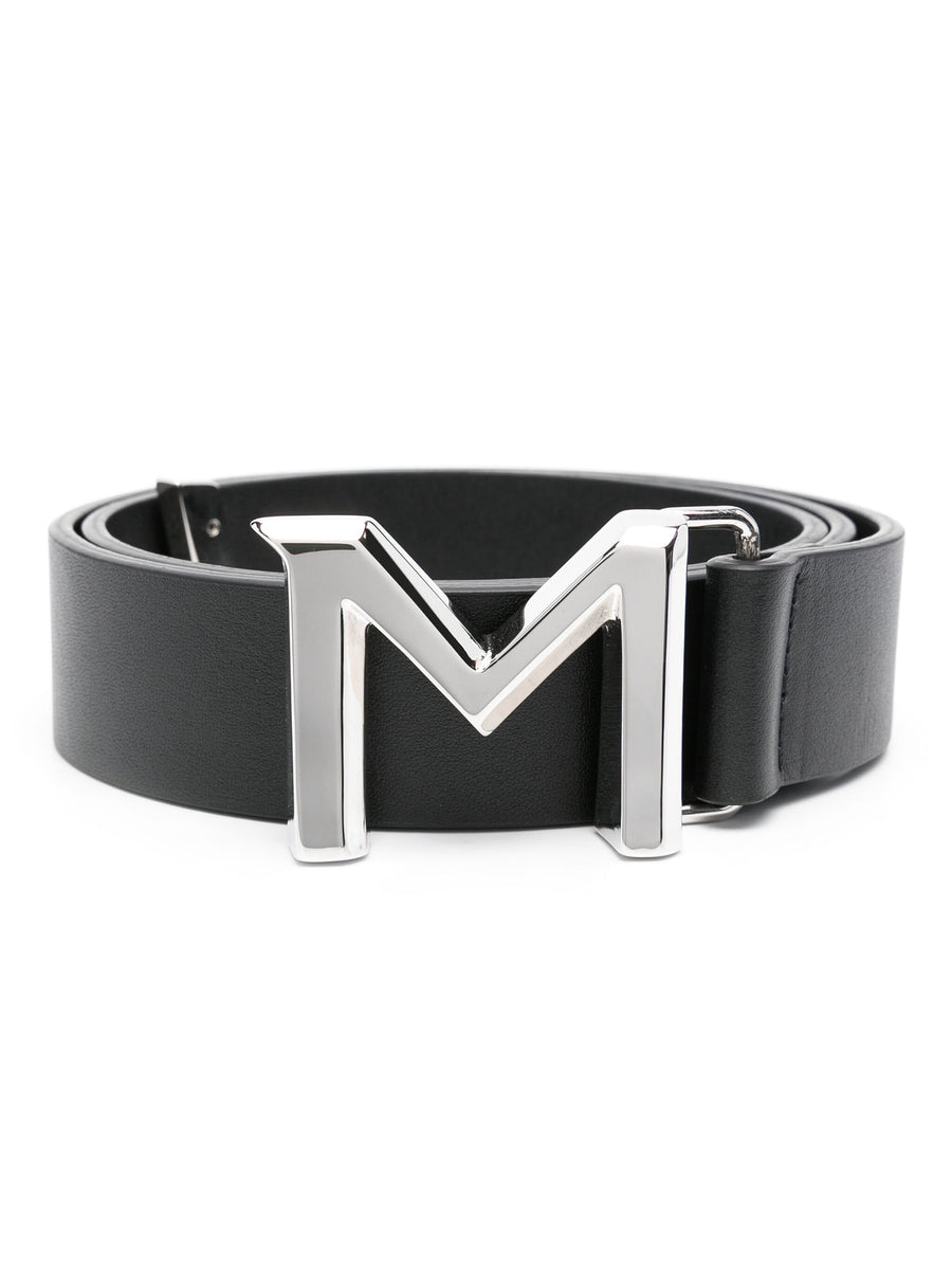 black leather belt