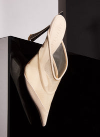 nude mesh Fang 95 mules