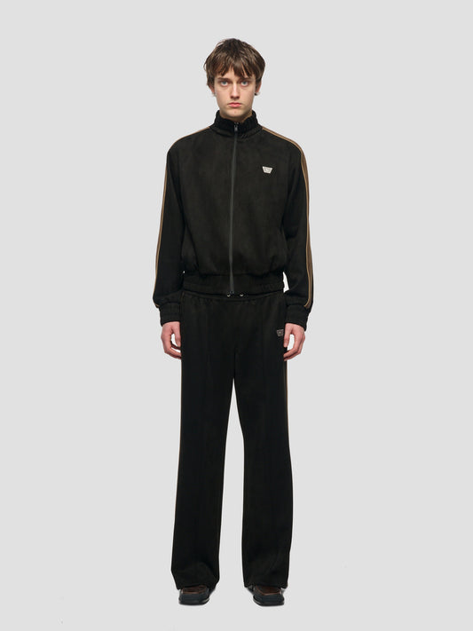Faux Suede Track Jacket
