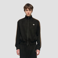 Faux Suede Track Jacket