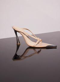 nude leather knotted fang 95 sandals