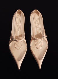nude mesh fang ballerina