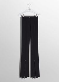 black pierced pants