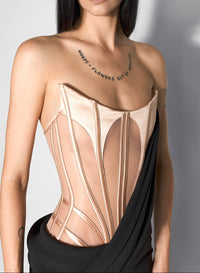 mugler signature corset gown