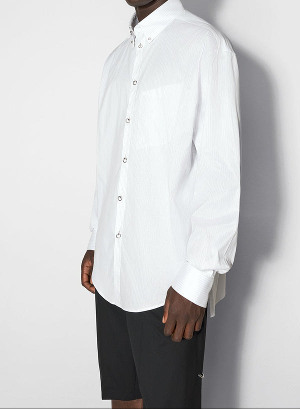 pinstripe pierced shirt