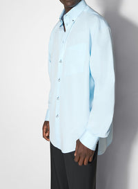 oxford blue pierced shirt