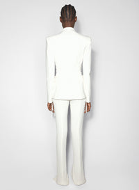 white laced-up jacket