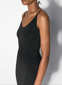 black scultping knit dress