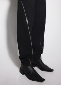 black light fleece zipped track pants