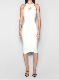 white star sleeveless dress