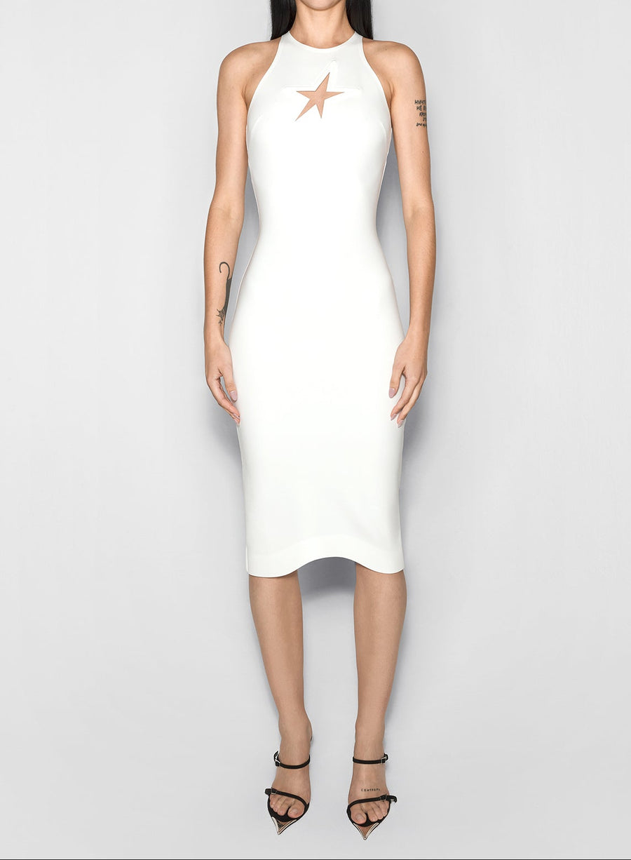 white star sleeveless dress