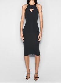 black star sleeveless dress