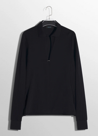 black pierced polo