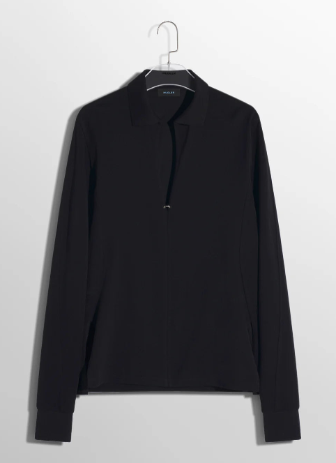 black pierced polo