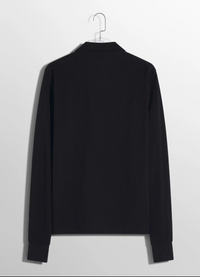 black pierced polo