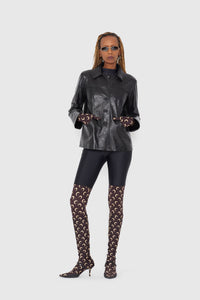 Moon Leather Boxy Jacket