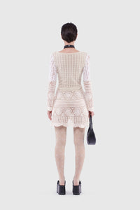 MOONOGRAM FLOCKED MESH TIGHTS