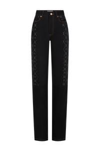 Regenerated Denim Straight Leg Pants