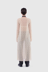 Moonogram Regenerated Flocked Mesh Tunic