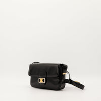 Céline Triomphe cuir noir trois quarts bandoulière réglable — AMANA Vintage