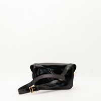 Céline Triomphe cuir noir vue arrière bandoulière cuir — AMANA Vintage