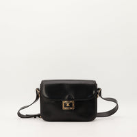 Sac Céline Sacoche Triomphe cuir noir vue de face occasion authentique — AMANA Vintage