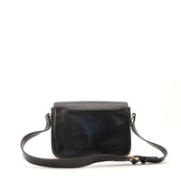 Céline Sacoche Triomphe vue arrière cuir lisse noir — AMANA Vintage