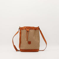 Sac Céline Seau Macadam toile beige bandoulière vue de face occasion authentique — AMANA Vintage