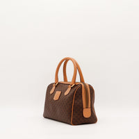Sac Céline Boston Macadam vue trois quarts cuir naturel occasion authentique — AMANA Vintage