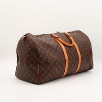 Louis Vuitton Keepall 55 vue de trois quarts arrière toile Monogram — AMANA Vintage