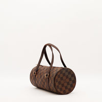 Sac Louis Vuitton Papillon 30 Damier Ébène vue trois quarts occasion authentique — AMANA Vintage