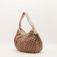 Sac Gucci Sukey profil anse cuir ivoire occasion authentique — AMANA Vintage
