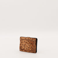 Petit portefeuille Bottega Veneta léopard vue arrière trois quarts occasion authentique — AMANA Vintage