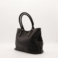 Tote Gucci Horsebit cuir noir vue de trois quarts droite occasion — AMANA Vintage