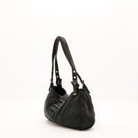 Sac Fendi Hobo noir vue de trois quarts côté gauche — AMANA Vintage
