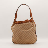 Sac seau Gucci Web vue de dos toile monogrammée occasion — AMANA Vintage