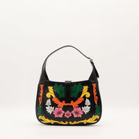 Sac Gucci Jackie noir motif floral face arrière occasion authentique — AMANA Vintage
