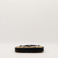 Base du sac Gucci Jackie cuir noir vue de dessous occasion authentique — AMANA Vintage