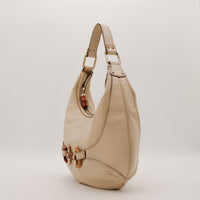 Hobo Bambou Gucci cuir beige vue de profil gauche — AMANA Vintage