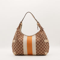 Sac Gucci Hobo Horsebit vue arrière toile monogrammée occasion authentique — AMANA Vintage