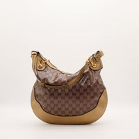 Hobo Gucci Babouska bronze vue de trois quarts droit — AMANA Vintage