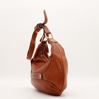 Sac Gucci Hobo Bambou cuir cognac vue latérale profil occasion authentique — AMANA Vintage