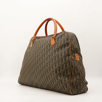Vue de trois quarts gauche sac Boston Dior Trotter toile Oblique — AMANA Vintage