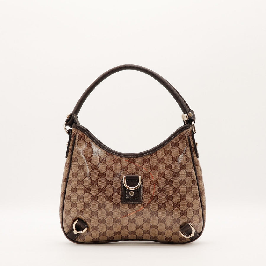 Sac Gucci Hobo toile monogrammée enduite vue de face occasion authentique — AMANA Vintage