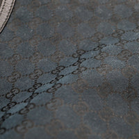 Détail toile monogrammée noire Gucci Hobo Demi Lune — AMANA Vintage
